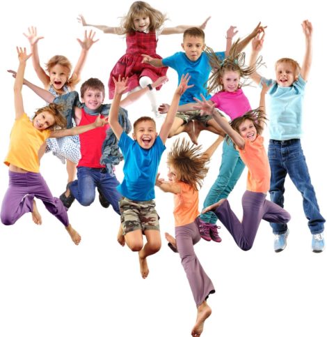Group of Kids Jumping
