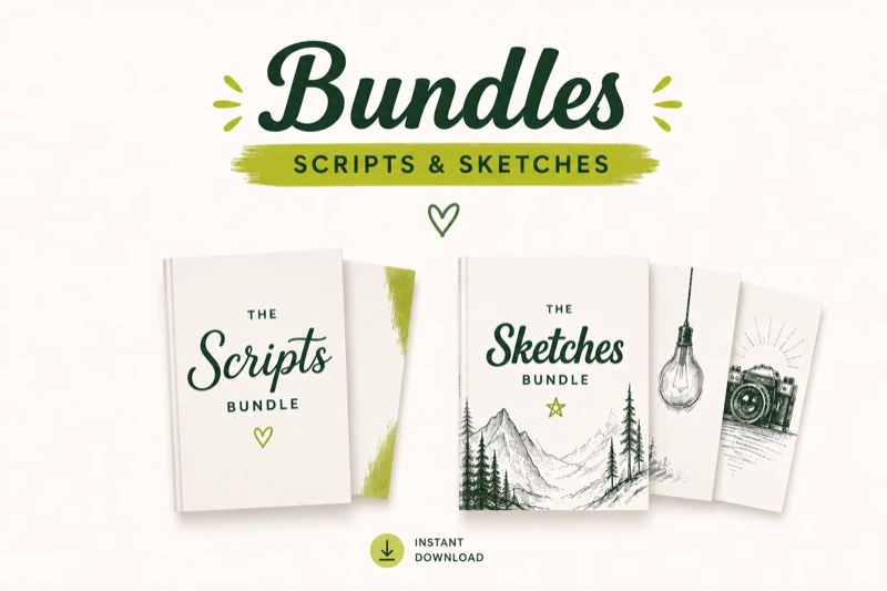Scripts & Sketches bundles — instant download