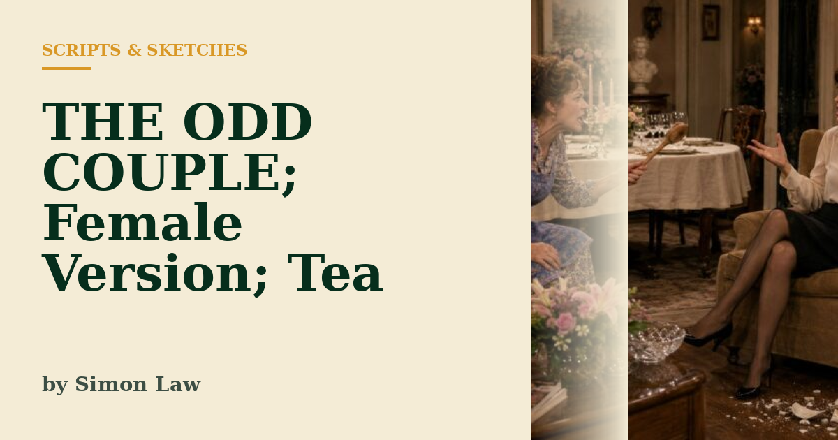 THE ODD COUPLE; Female Version; Tea Cup Scene – Scripts & Sketches